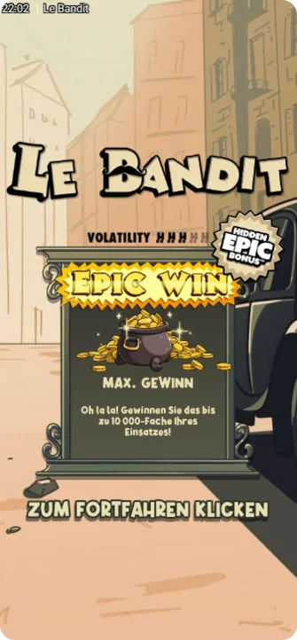 Le Bandit fang an zu spielen