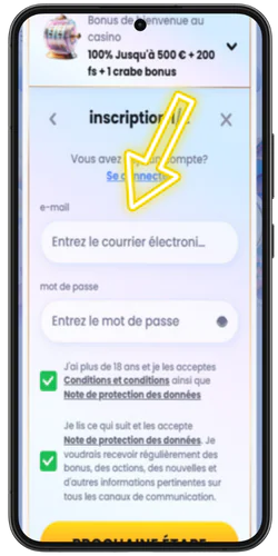 Enregistrez votre compte
